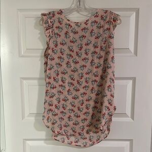 LOFT Floral Print Sleeveless Blouse